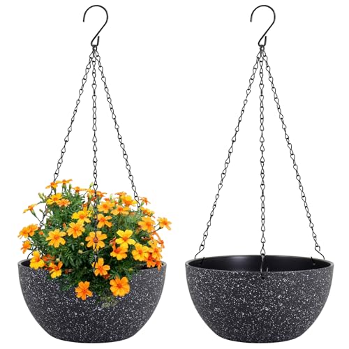 8 inch Small Hanging Planters for Indoor Outdoor Plants (2 Count)