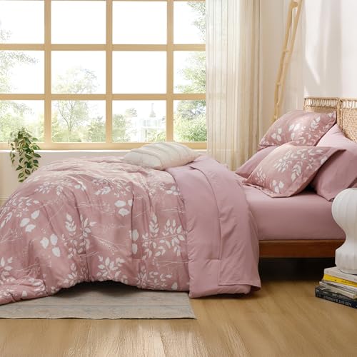 Floral Rose Pink Comforter Set