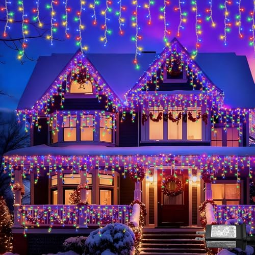 33ft 400 LED Icicle Christmas Lights Outdoor Waterproof (33 Foot)