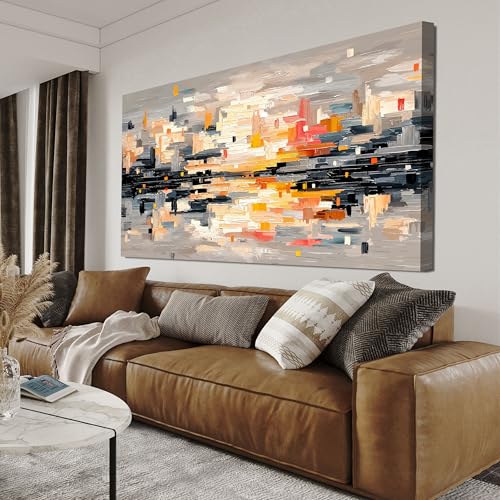 Abstract Wall Art Decor Large Wall Art for Living Room Abstract Canvas Art Wall Decor Modern Colorful Wall Art Prints Canvas Wall Art Pictures Artwork for Walls Bedroom Office Decor 29" X 58"