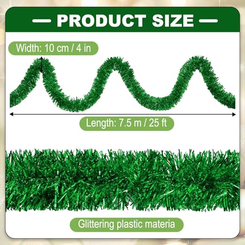 25 Feet Christmas Tinsel Garland