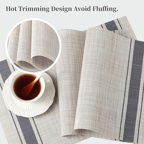 Khaki Blue Placemats (12 Count)