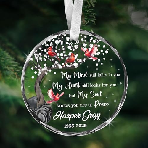 Personalized Cardinal Christmas Ornament Red Bird Ornament Christmas Memorial Birthday for Family Friends