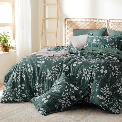 Floral Forest Green Comforter Set