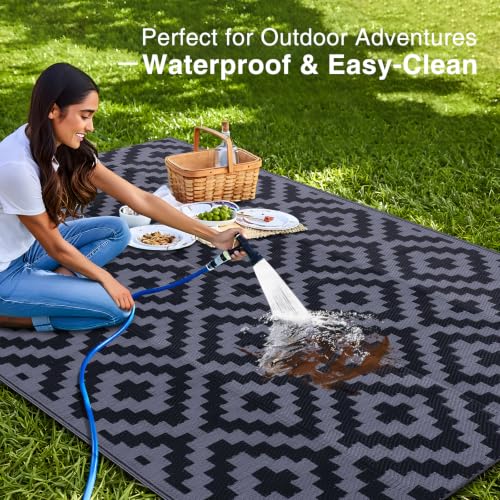 Outdoor Rug 5x8 ft Waterproof Reversible Mat
