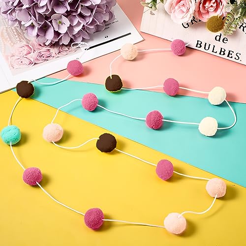 9.8 FT Rainbow Pom Pom Tassel Garland for Classroom Felt Boho Color