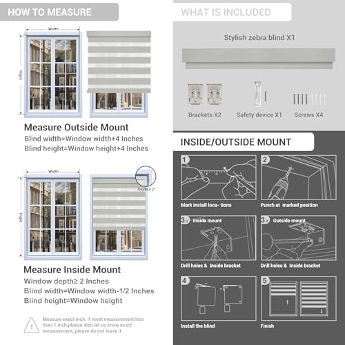 Cordless Zebra Blinds for Windows