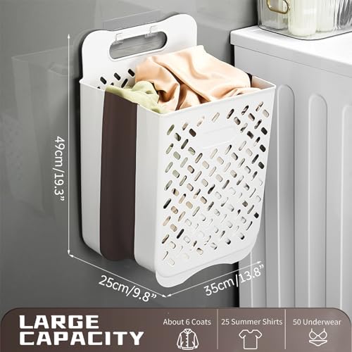 Plastic Foldable Laundry Basket with Handle