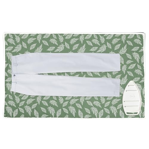 Ironing Mat Heat Resistant Pad 48"x28" Big Leaves Green