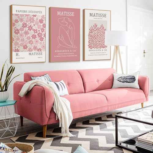 Matisse Pink Framed Wall Art Set