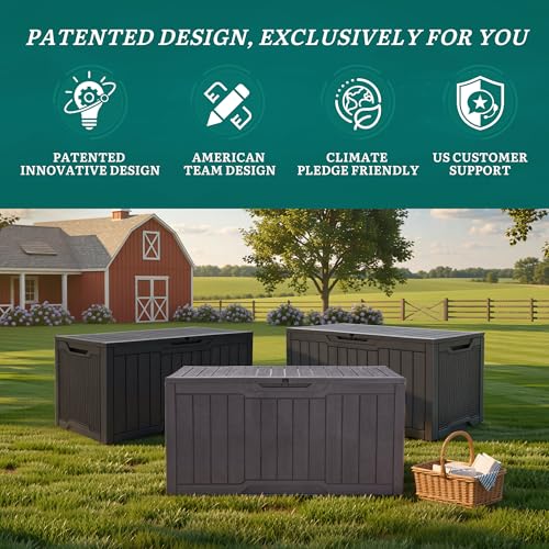 100 Gallon Large Outdoor Deck Box