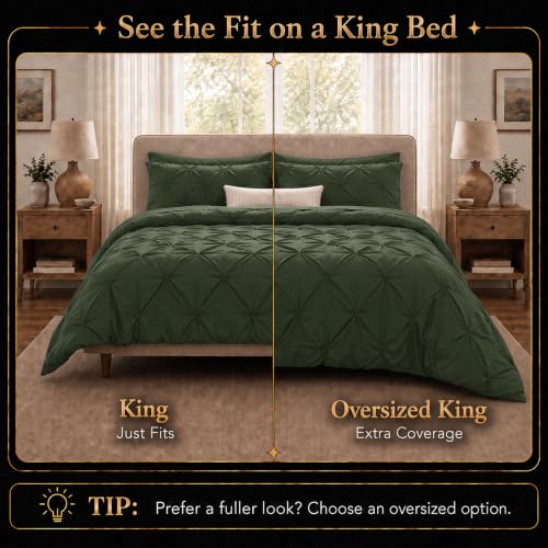 King Size Comforter Set Olive Green