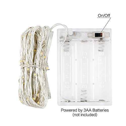 Fairy Lights 10ft 30 LED Mini String Lights Battery Operated Firefly Starry Lights for Wedding (20 Feet)