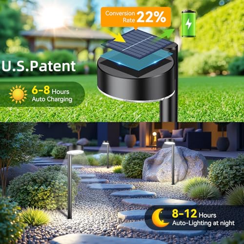 4 Pack Solar Pathway Lights Outdoor (4 Count)