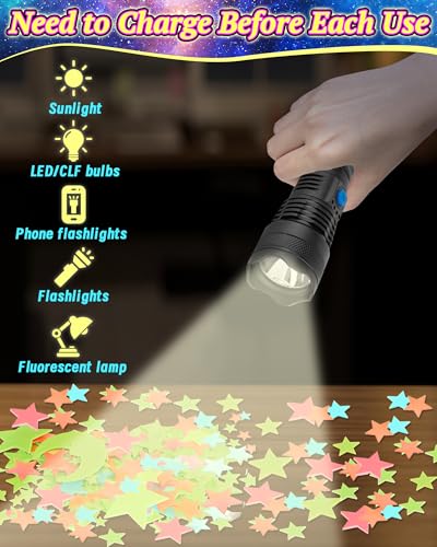 201 Pcs Glow in The Dark Stars Stickers for Ceiling (201 Count)