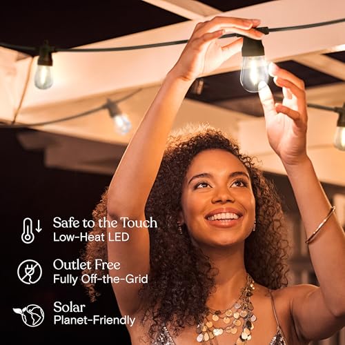 Ambience Pro Solar Powered Outdoor String Lights (27 Foot)