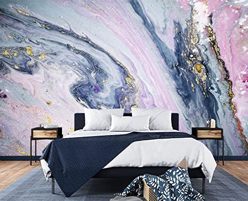 Gilding Marble Pink wall Mural Wallpaper for Bedroom 178" x 117" (144.6 Sq Ft)