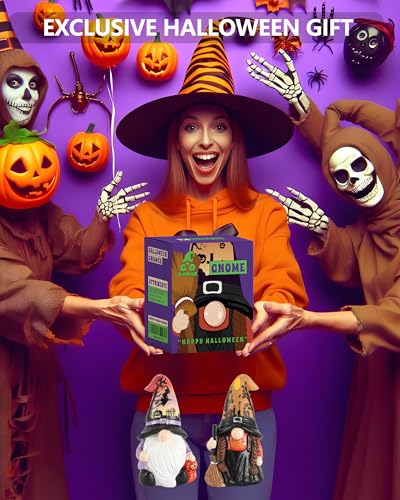 Halloween Gnomes and Witch Figurines (2 Count)