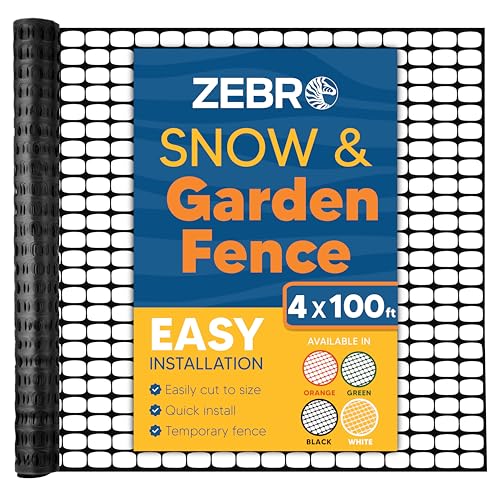 4' x 100' Black Plastic Garden Fence Roll (400 sq ft sq ft)