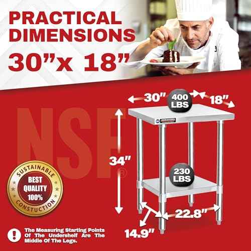 30x18 Small Stainless Steel Table