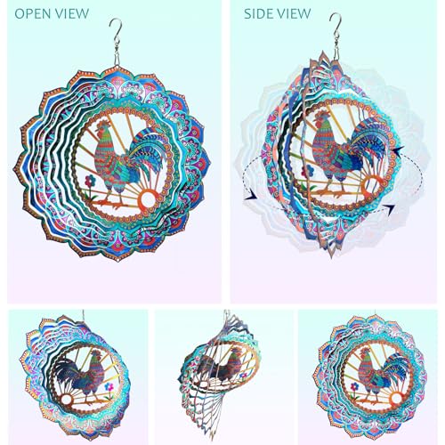 Rooster Wind Spinner for Yard and Garden