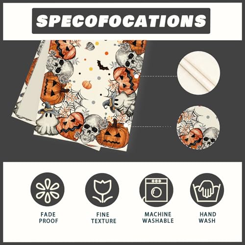 Halloween Skeleton Ghost Table Runner for Table Decoration 13x90 Inch