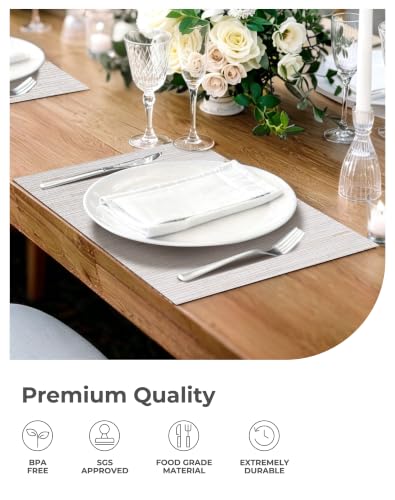 Pale Beige Placemats Set of 8 (8 Count)