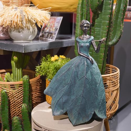 Fairy Statue Leaf Angel Girls with Dragonfly