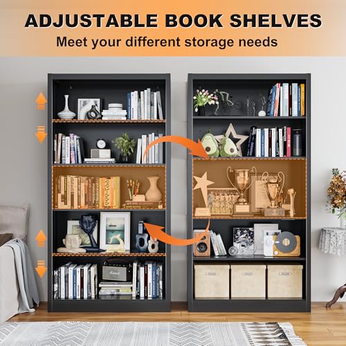 66" Tall Metal Bookcase