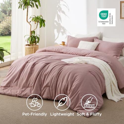 Dusty Pink Queen Comforter Set