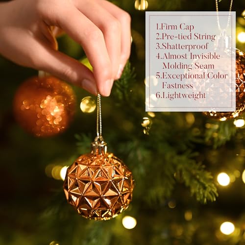 50ct Christmas Tree Decorations Ball Ornaments 2.36 Inches (50 Count)