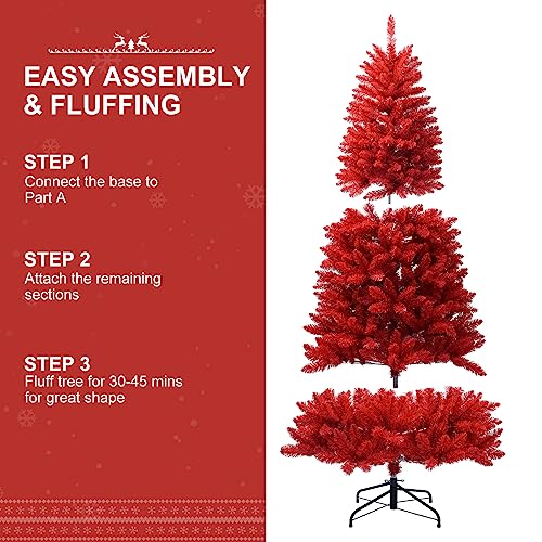 5ft Red Artificial Christmas Tree