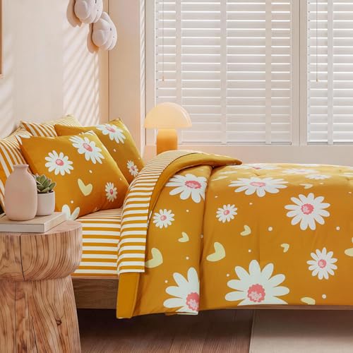 Twin XL Comforter Set with Sheets for Girls (5 Count)