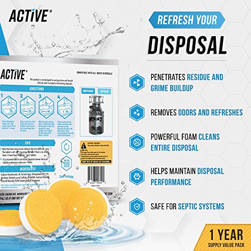 Washing Machine Dishwasher & Disposal Cleaning Tablets (72 Count)