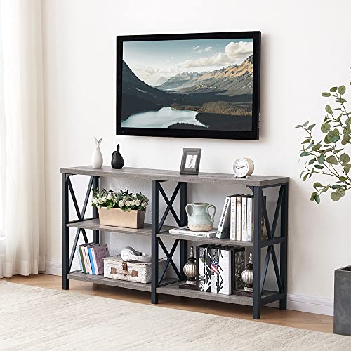 Sofa Table Grey Console Table for Living Room