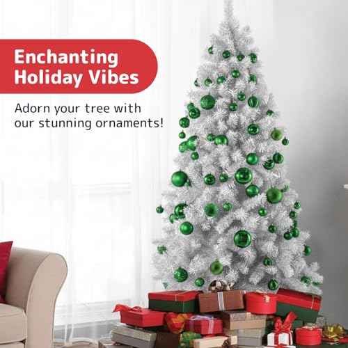 36 Pieces Green Christmas Ornaments Set