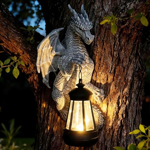 Garden Statues Tree Hugger Dragon