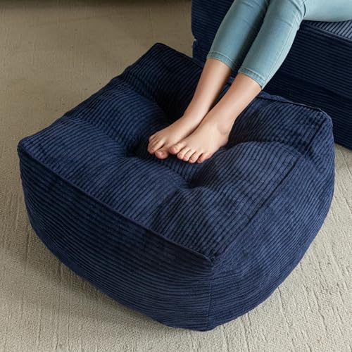 Square Stuffed Pouf Ottoman