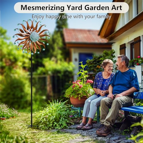 Wind Spinners Outdoor Metal Large with Stake