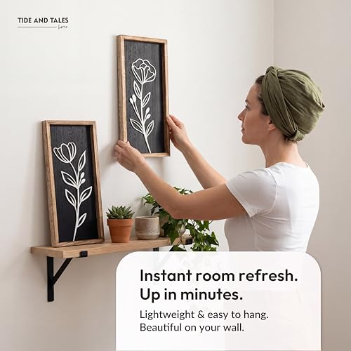 3D Vintage Black Living Room Decor (2 Count)