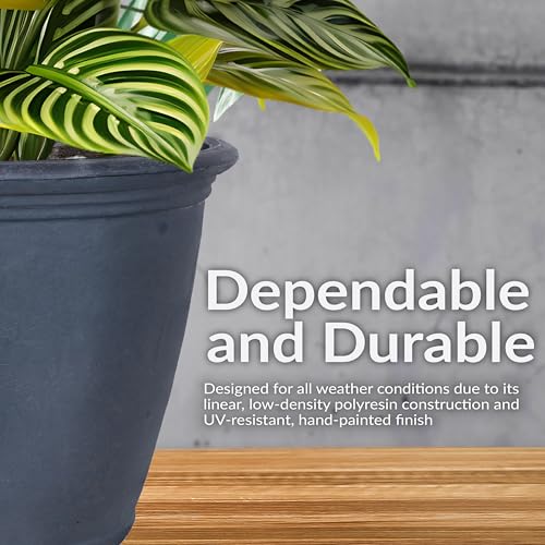 Sunnydaze Anjelica 24'' Large Plastic Planter Pot for Plants