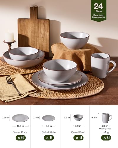 Venus Dinnerware Sets with Mugs (24 Count)