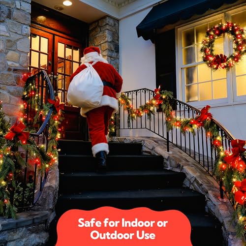 Red Warm White Christmas Lights (13 Foot)