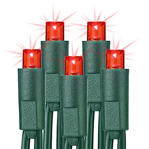 5MM Wide Angle Christmas String Lights Red