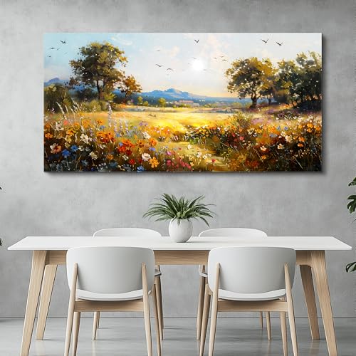 Canvas Wall Art For Living Room Large Wall Decor For Office Bedroom Decorations Rural Pastoral Painting Artwork Room Wall Mural Aesthetic Home Decor 30x60 In