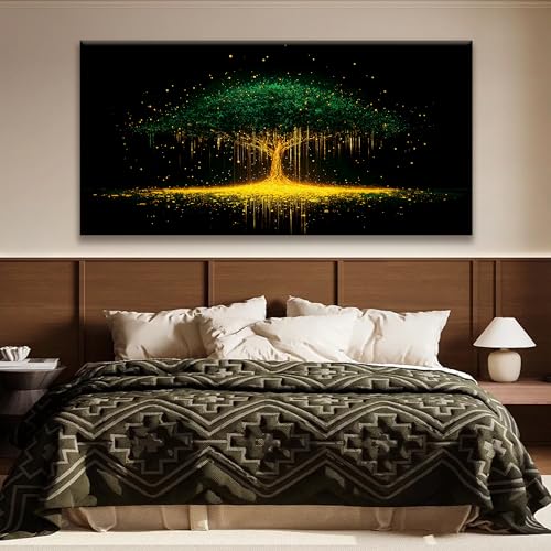 Large Black And Gold Wall Art For Living Room Canvas Art Wall Decor Modern Minimalist Tree Of Life Wall Art Paintings Pictures For Bedroom Apartment Mural Aesthetic Artwork 29 X 58 In