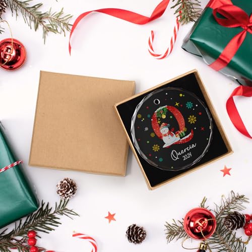 Personalized Christmas Ornaments with Initial Name