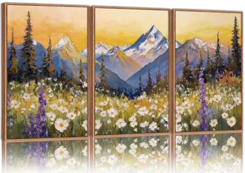 Boho Mountain Framed Canvas Wall Art