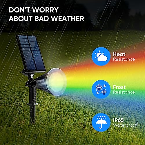 RGB Solar Spot Lights Outdoor Waterproof (4 Count)