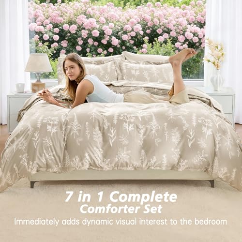 Beige King Comforter Set
